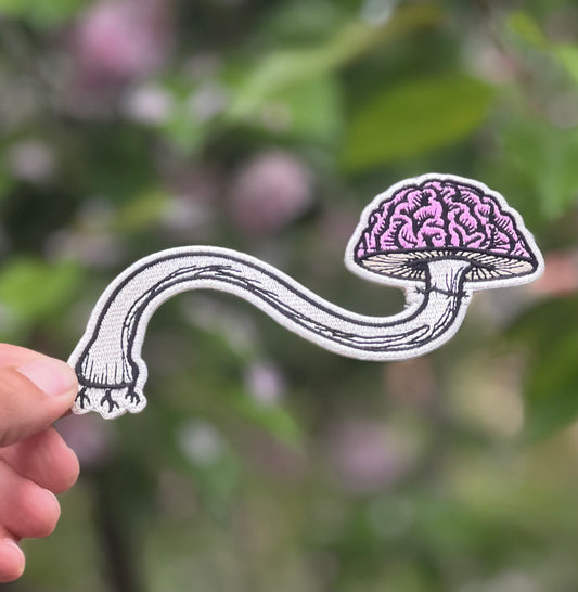 Mushroom Brain Iron On Patch