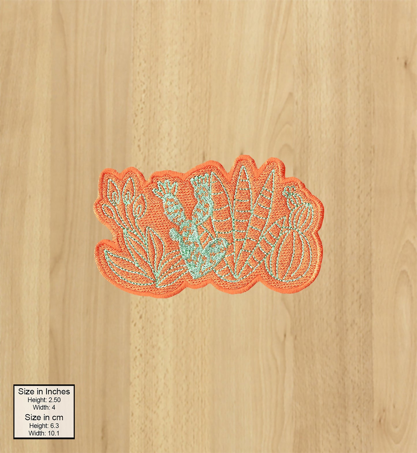 Cactus / Succulent Woven Iron on Patch