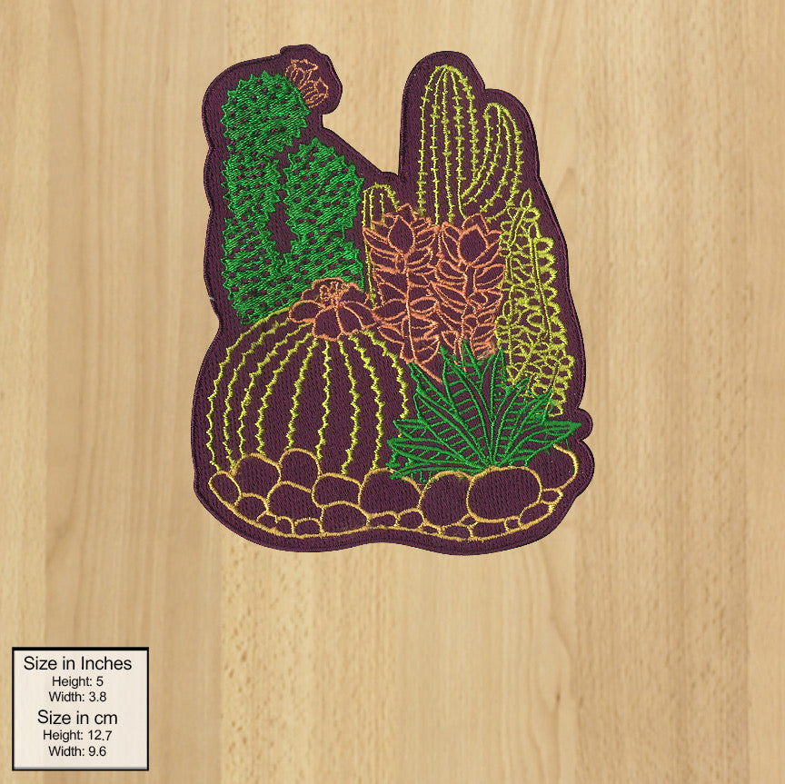 Cacti Dusk Iron on Patch